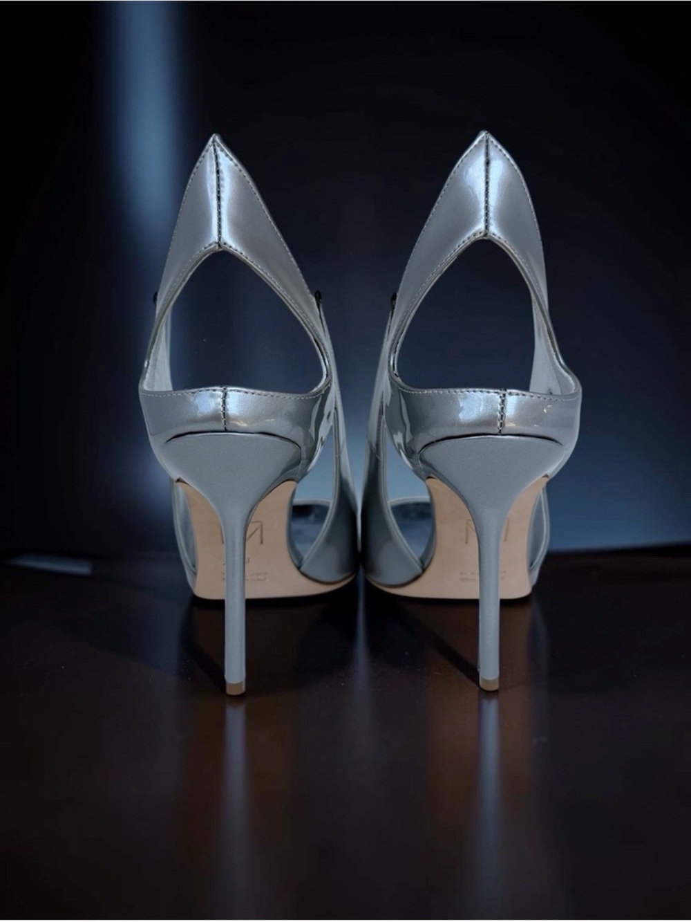 ✨Exclusive✨Tamara Mellon FW23 Glare Lightning Bolt Metallic Silver Sample Sz 40 - Picture 8 of 13